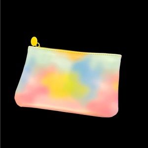 Ipsy Cosmetic Case * 7" x 5" multi colored with white enclosure
